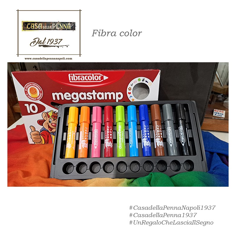 Fibracolor Megastamp pennarelli con stampini