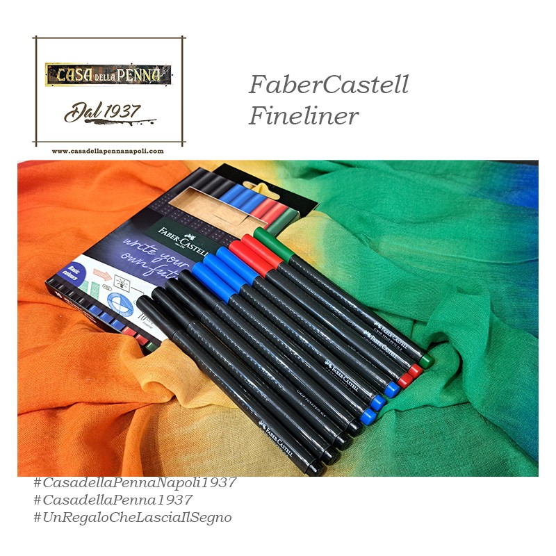 Faber Castell Grip fine pen – set 10 Fineliner
