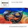 Aurora Style Metal Cromata con lavorazione guillochè e finiture dorate