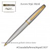 Aurora Style Metal Cromata con lavorazione guillochè e finiture dorate