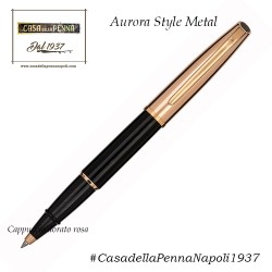 Aurora Style Metal cappuccio dorato rosa e corpo in resina nera
