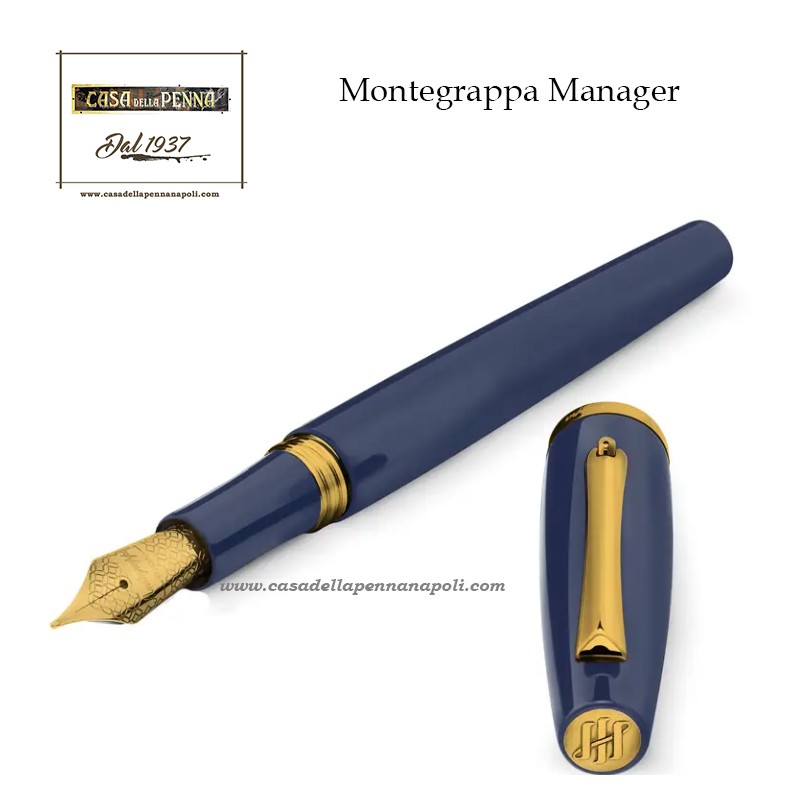 Montegrappa Manager Blu GT - penne blu e oro