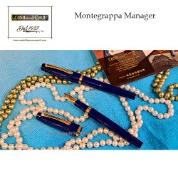 Montegrappa Manager Blu GT - penne blu e oro