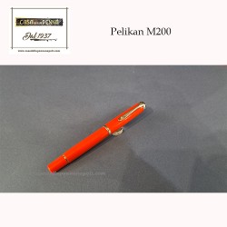 Pelikan M200 rossa penna stilografica + calamaio di inchiostro