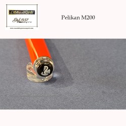 Pelikan M200 rossa penna stilografica + calamaio di inchiostro