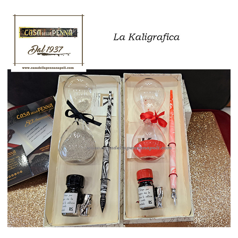 la Kaligrafica set regalo penna stilografica con clessidra – art. 4015