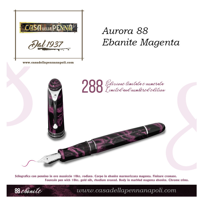 Aurora 88 Ebanite Magenta – penna stilografica