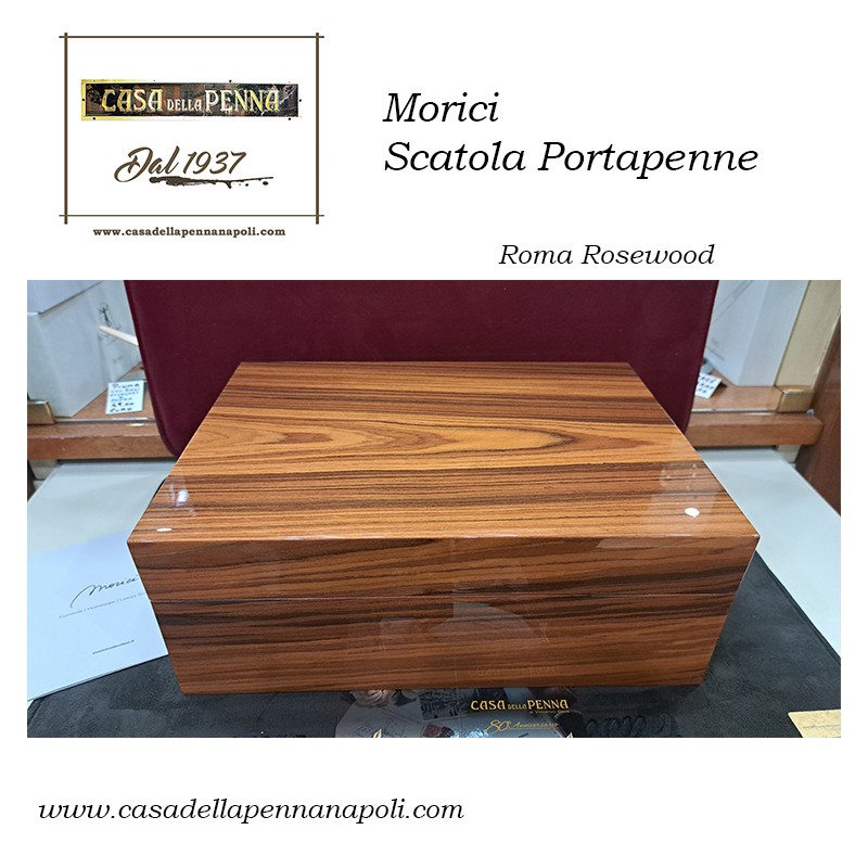 Morici – portapenne in legno 18 posti – Roma Rosewood