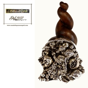 Cornucopia legno e argento 925%