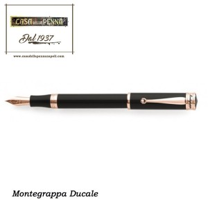 Ducale nera e oro rosa  - penna Montegrappa