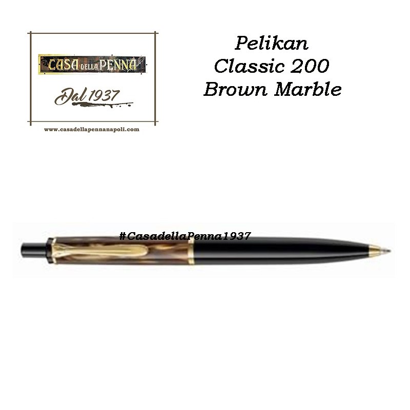 penna PELIKAN Classic 200 Brown Marble stilografica / sfera