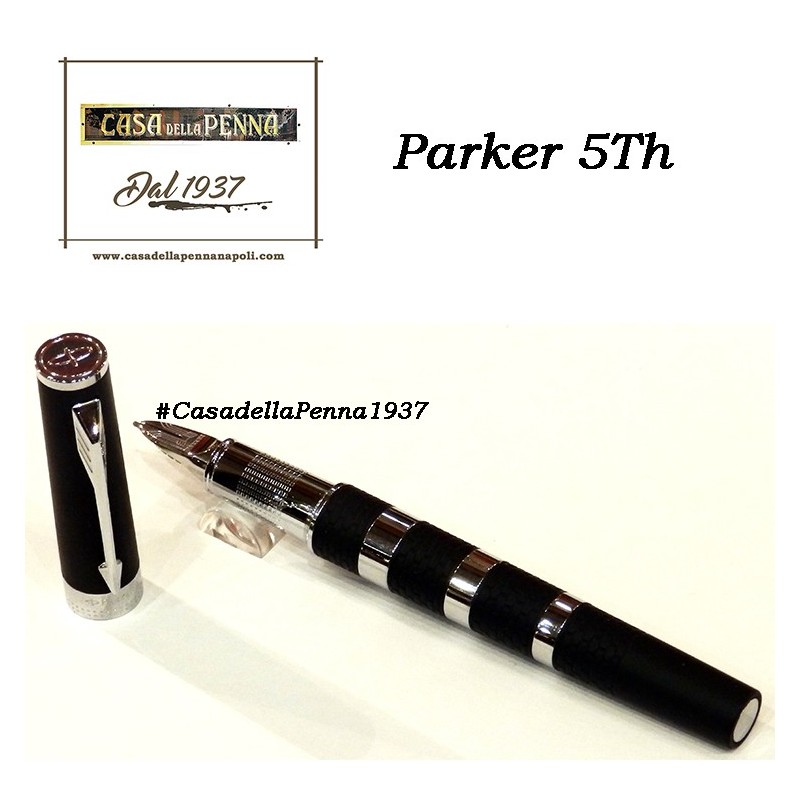 Large Black Rubber & Metal Rings GT- penna PARKER Ingenuity 5th 