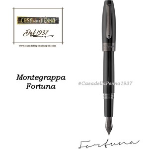 MONTEGRAPPA Fortuna Rutenio e Nero penna sfera - roller - stilo
