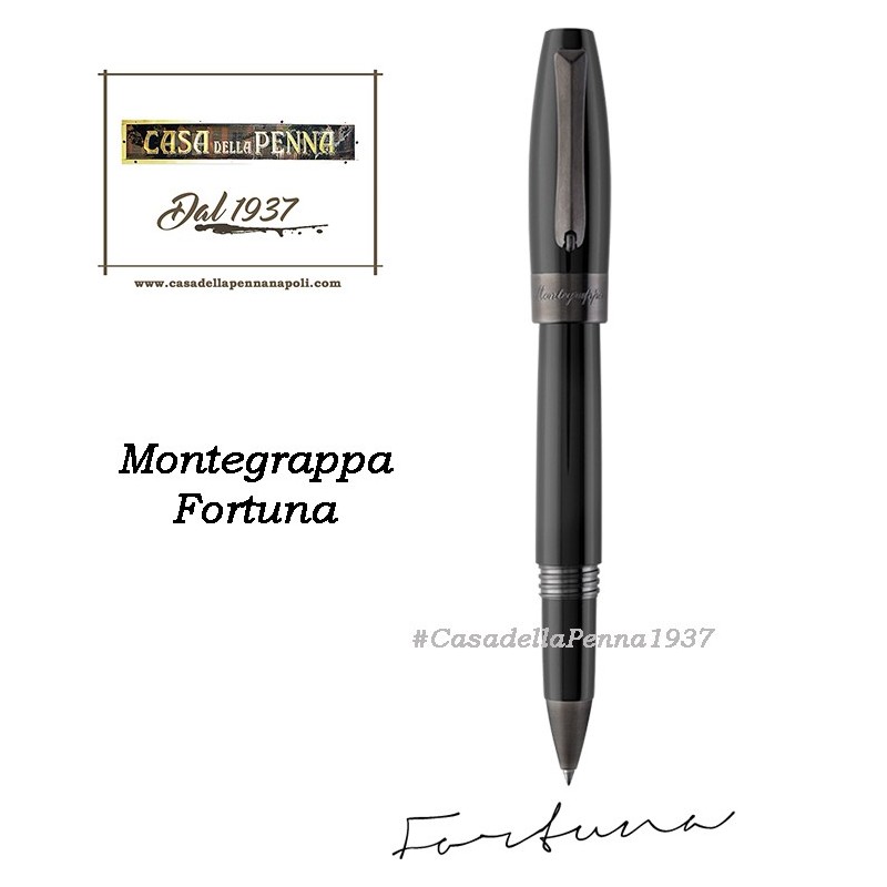 MONTEGRAPPA Fortuna Rutenio e Nero penna sfera - roller - stilo