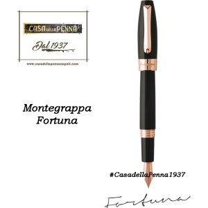 MONTEGRAPPA Fortuna Oro Rosa e Nero penna sfera - roller - stilo 