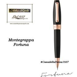 MONTEGRAPPA Fortuna Oro Rosa e Nero penna sfera - roller - stilo 