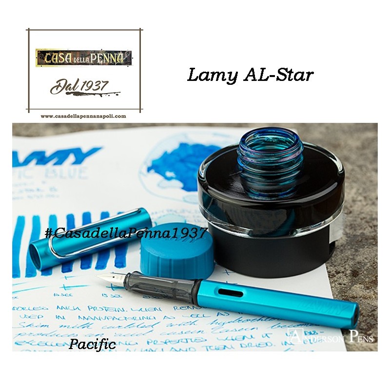 Lamy Safari Lamy AL-star Black - Stilografica Con Impugnatura Ergonomica E Pennino In Acciaio Nero Misura B - Corpo In Alluminio Leggero - Cartuccia T 10 Blue Inclusa - Destrimani Stilografica Lamy - 6