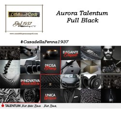 AURORA Talentum Full Black - penna sfera - roller - stilografica 