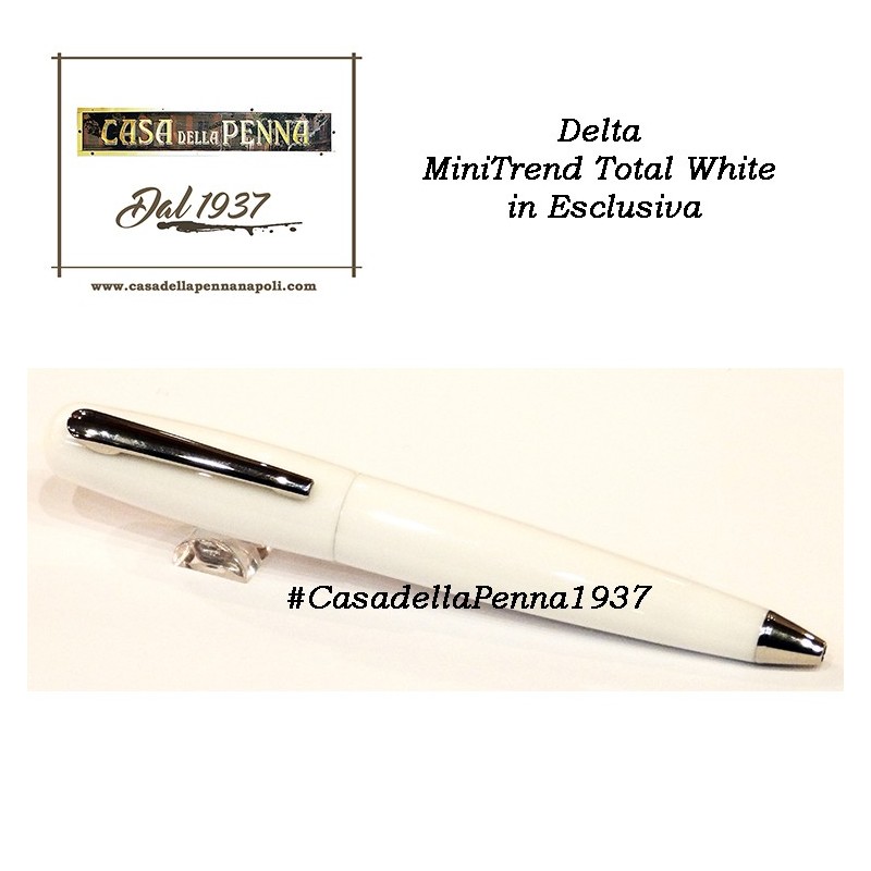 penna sfera midi Delta MiniTrend Total White + refill gel omaggio 