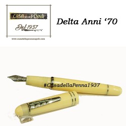 DELTA Anni '70 - Avorio - penna stilografica normal pennino oro 