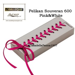 PELIKAN Souveran 600 Pink & White - penna stilografica/sfera OFFERTA 