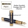 PARKER  Duofold Prestige Blu GT Chevron - penna stilografica - novità 2018 - unico pezzo