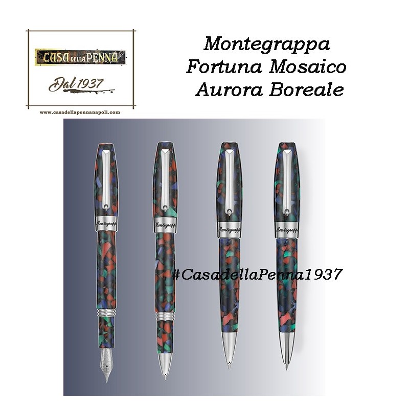 Montegrappa Fortuna Mosaico - Aurora Boreale - penna sfera/roller/stilografica
