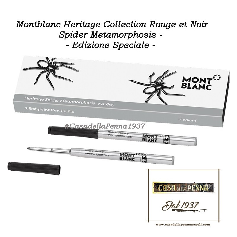 Montblanc Spider Metamorphosis - 2 REFILL - Heritage Collection Rouge et Noir - Edizione Speciale 