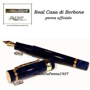 penna ufficiale della Real Casa di Borbone - Argenio - BLU