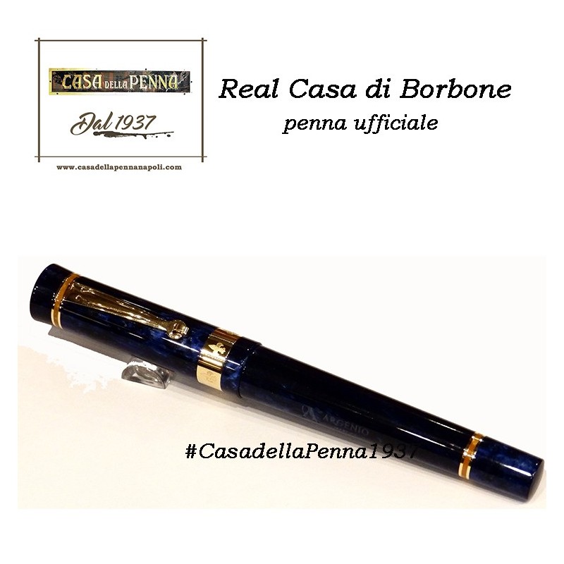 penna ufficiale della Real Casa di Borbone - Argenio - BLU