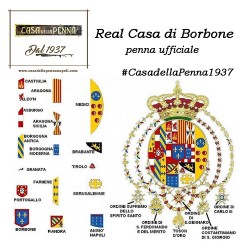 penna ufficiale della Real Casa di Borbone - Argenio - BLU