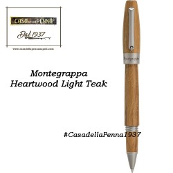 MONTEGRAPPA Fortuna Heartwood Teak Chiaro - penna sfera/roller/stilografica + taccuino - Novità