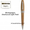 MONTEGRAPPA Fortuna Heartwood Teak Chiaro - penna sfera/roller/stilografica + taccuino - Novità
