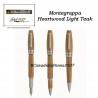 MONTEGRAPPA Fortuna Heartwood Teak Chiaro - penna sfera/roller/stilografica + taccuino - Novità