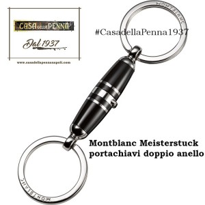portachiavi Montblanc Meisterstuck con doppio anello metallo/resina - 114565