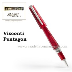Visconti Pentagon Red - penna stilografica/penna roller 