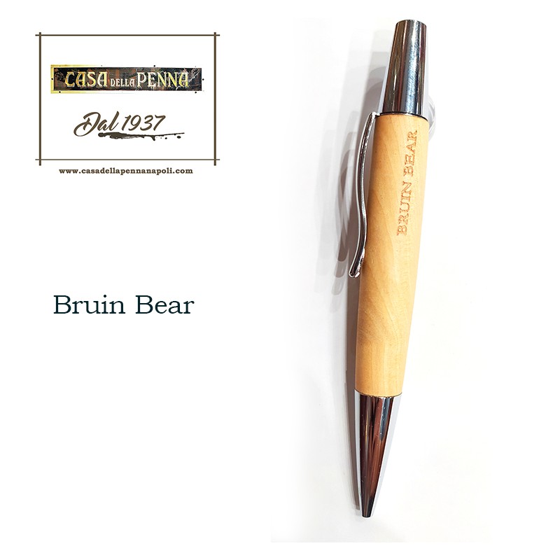 Bruin Bear penna sfera in legno