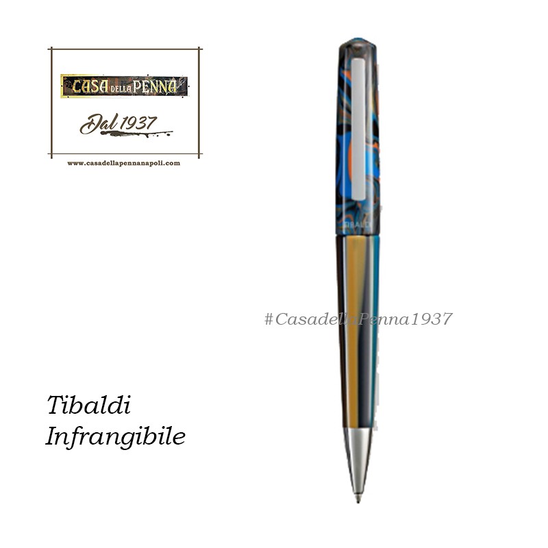penna Tibaldi INFRANGIBILE - blu pavone