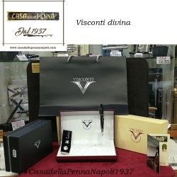 VISCONTI DIVINA Black Medium con Gemelli - set penna sfera Offerta