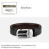Montblanc cintura reversibile in pelle nera/marrone 30mm con fibbia a ferro di cavallo – art. 114412