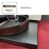 Montblanc cintura reversibile in pelle nera/marrone 30mm con fibbia a ferro di cavallo – art. 114412