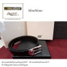 Montblanc cintura reversibile in pelle nera/marrone 30mm con fibbia a ferro di cavallo – art. 114412