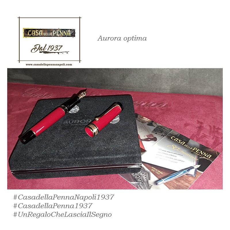 Aurora Optima penna stilografica bordeaux