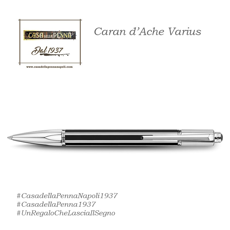 Caran d'Ache Varius china nero e palladio penna sfera