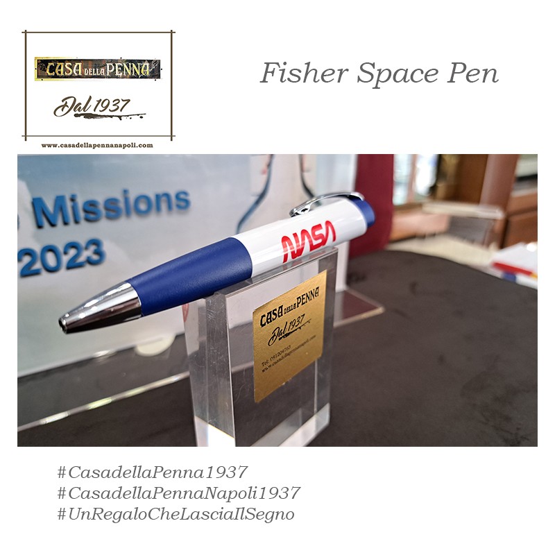 White & Blue Eclipse NASA 'WORM' Fisher Space Pen