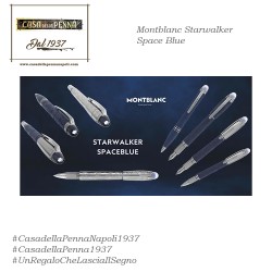 Montblanc starwalker space blue pen metal