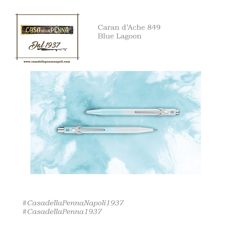 Caran d’Ache Blue Lagoon set penna sfera + protamine Special Edition